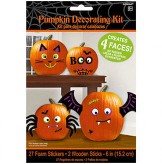 Amscan Pompoen Halloween decoratie kit 29-delig - Foam stickers