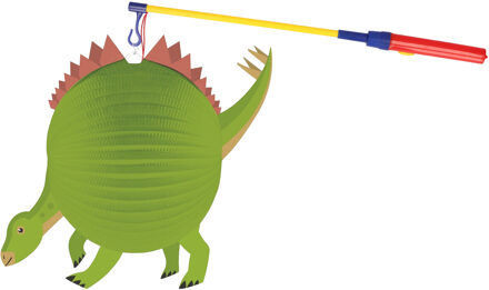 Amscan Sint Maarten lampionstokje set met Dinosaurus lampion 25 cm