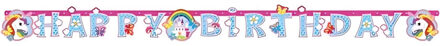 Amscan Slinger Eenhoorn thema - 180 x 15 cm - kinderfeestje - unicorn thema Multi