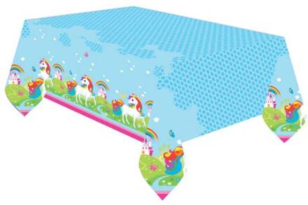 Amscan Tafelkleed Eenhoorn Meisjes 120 X 180 Cm Lichtblauw