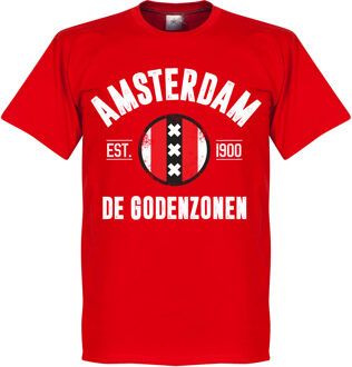 Amsterdam Established T-Shirt - Rood - L
