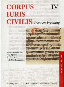 Amsterdam University Press Corpus Iuris Civilis / IV Digesten 25-34 - Boek Amsterdam University Press (9060119053)
