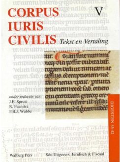 Amsterdam University Press Corpus Iuris Civilis. Tekst en vertaling: deel V / V Digesten 35-42 - Boek Amsterdam University Press (9057301059)