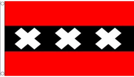 Amsterdamse vlag 150 x 90 cm - Grote vlag Amsterdam