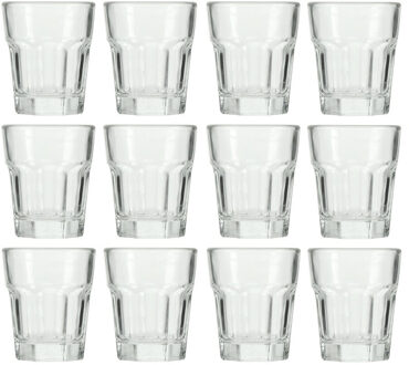 Amuseglazen - 12x - 55 ml - transparant - D4,8 x H5,6 cm - glas - aperitief glazen