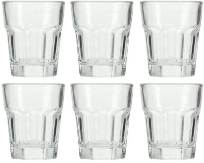 Amuseglazen - 6x - 55 ml - transparant - D4,8 x H5,6 cm - glas - aperitief glazen