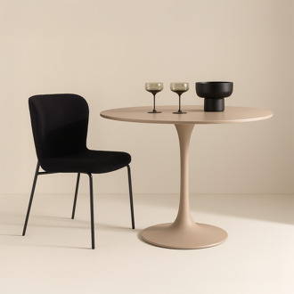 Amy houten eettafel beige - Ø100 cm