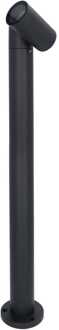 Amy LED sokkellamp - 60cm - Kantelbaar - IP65 waterdicht - GU10 fitting - Buitenlamp - Padverlichting - Tuinspot - Zwart - Staande buitenlamp