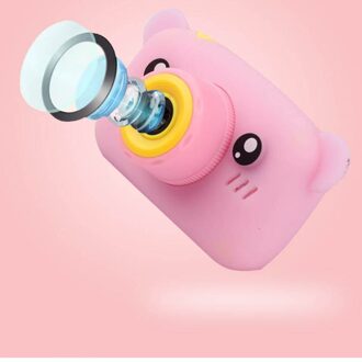 Amygojj Draagbare Kinderen Camera Digitale Mini Beer Cartoon Camera Lange Levensduur Batterij Camera Roze