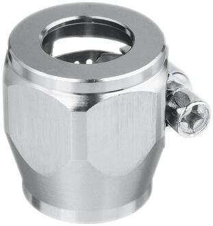 AN8 Hex Slang Finisher Klem Met Schroef Band Slang End Cover Montage Adapter zilver