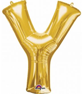 Anagram Grote letter ballon goud Y 86 cm