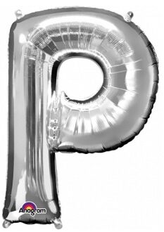 Anagram Grote letter ballon zilver P 86 cm
