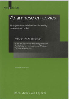 Anamnese en advies - Boek J.A.M. Schouten (9031342793)