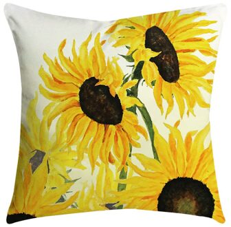 Ananas Blad Geel Kussensloop Sofa Auto Taille Gooi Kussenhoes Home Deco Luxe Sierkussen Office Наволочки Декоративные