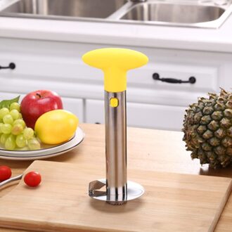 Ananas Corer Peeler Rvs Cutter Fruit Snoeier Snijgereedschap Huis Keuken Stuff Accessoires 3 Kleuren geel