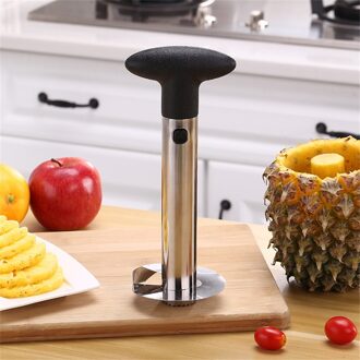 Ananas Corer Peeler Rvs Cutter Fruit Snoeier Snijgereedschap Huis Keuken Stuff Accessoires 3 Kleuren zwart