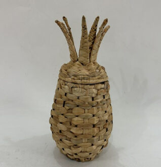 Ananas mand riet/rotan 35cm bruin