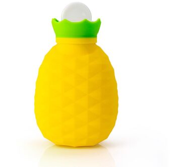 Ananas Vorm Siliconen Warmwaterkruik Handwarmer Winter Warming Bag 200Ml SLC88 geel