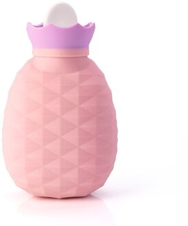 Ananas Vorm Siliconen Warmwaterkruik Handwarmer Winter Warming Bag 200Ml SLC88 solid roze