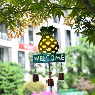 Ananas Welkom Boord Wind Chime 1Pc Schattige Delicate Muur Decor Opknoping Hanger Voor Home Garden Outdoor ananas Bells