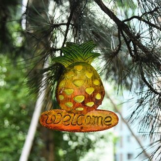 Ananas Welkom Boord Wind Chime 1Pc Schattige Delicate Muur Decor Opknoping Hanger Voor Home Garden Outdoor