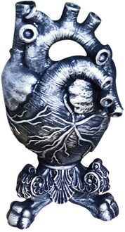 Anatomisch Hart Vorm Bloem Vaas Nordic Stijl Bloempot Kunst Vazen Sculptuur Desktop Plant Pot Voor Home Decor Ornament Zilver