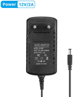 ANBIUX DC 12V 2A Power Supply DC12V Adapter 2A Transformer AC 110V 220V 240V to DC 12 Volts Converter for CCTV Camera US/EU Plug