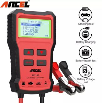 Ancel BST100 Automotive Tester 12 Volt Batterij Test Tool Voor Auto Start Batterij Quick Zwengelen Opladen Test Batterij Tool