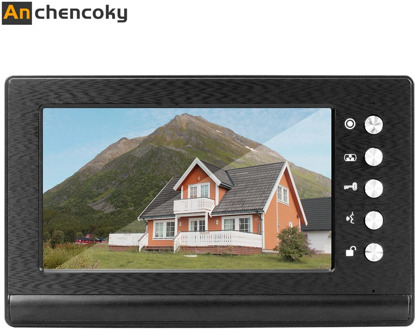Anchencoky Video Door Phone 7 inch Video Doorbell Monitor support IR Night Vision for Video Intercom System