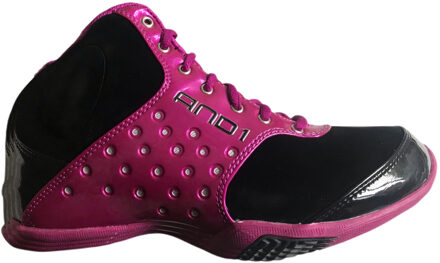 AND1 Basketbalschoen Reign Mid Women Pink zwart zilver Pink / zwart / zilver - 38,5