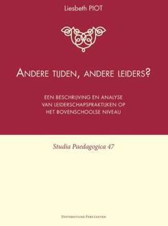 Andere tijden, andere leiders? - Boek Liesbeth Piot (9058679969)