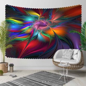 Anders Rood Groen Blauw Zwart Kleur Storm Abstract Retro 3D Print Decoratieve Hippi Bohemian Muur Opknoping Landschap Tapijt Muur Art 140x100