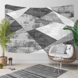 Anders Zwart Grijs Wit Patchwork Geometrische Nordec 3D Print Decoratieve Hippi Bohemian Muur Opknoping Landschap Tapijt Muur Art 140x100