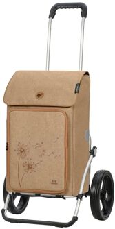 Andersen Royal Shopper Erbo beige boodschappentrolley - H 58 x B 35 x D 22 cm