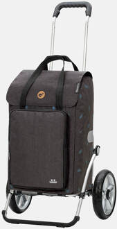 Andersen Royal Shopper Ivar (kogellager) boodschappentrolley antraciet Zwart
