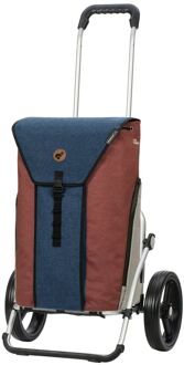 Andersen Royal Shopper Oli.P 2.0 blue boodschappentrolley Blauw - H 59 x B 35 x D 24 cm