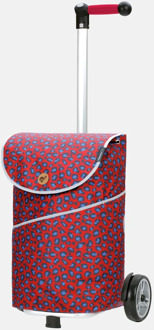 Andersen Unus boodschappentrolley leopard Rood