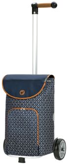 Andersen Unus Famke Boodschappentrolley blue Blauw - H 126 / 59 x B 48 / 35 x D 21 / 24 cm