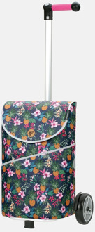 Andersen Unus shopper boodschappentrolley ananas bloem Groen - No Size