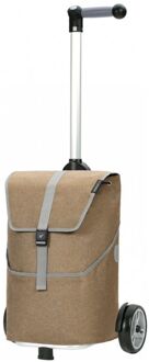 Andersen Unus Shopper Mikkel Boodschappentrolley beige - H 54 x B 34 x D 22 cm