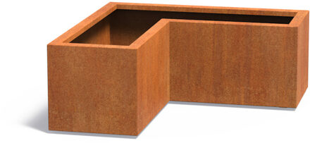 Andes cortenstaal 100x100x40x40 cm hoek plantenbak