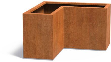 Andes cortenstaal 100x100x40x60 cm hoek plantenbak