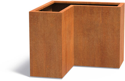 Andes cortenstaal 100x100x40x80 cm hoek plantenbak