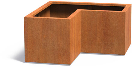 Andes cortenstaal 100x100x50x50 cm hoek plantenbak