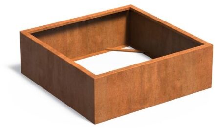 Andes cortenstaal 120x120x40 cm zonder bodem