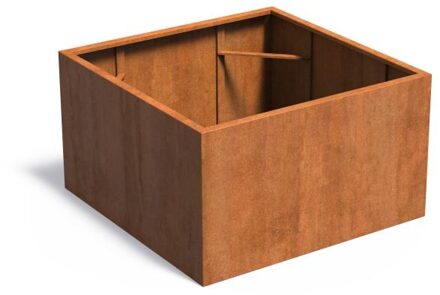 Andes cortenstaal 140x140x80 cm zonder bodem