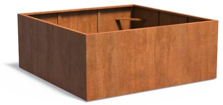 Andes cortenstaal 200x200x80 cm plantenbak