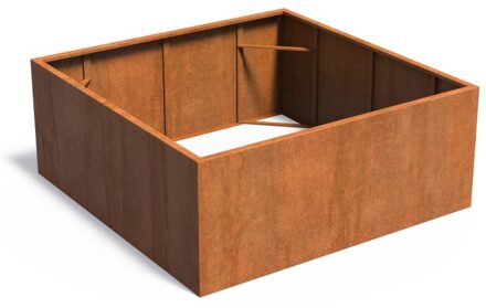 Andes cortenstaal 200x200x80 cm zonder bodem