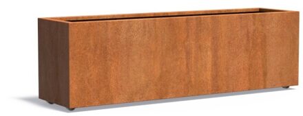 Andes cortenstaal 200x50x60 cm plantenbak met wielen