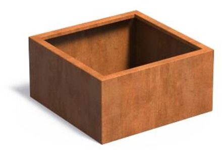 Andes cortenstaal 80x80x40 cm zonder bodem